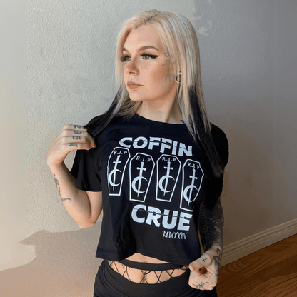 Coffin Crue Relaxed Fit Crop Top  RIP Tattoo Care   