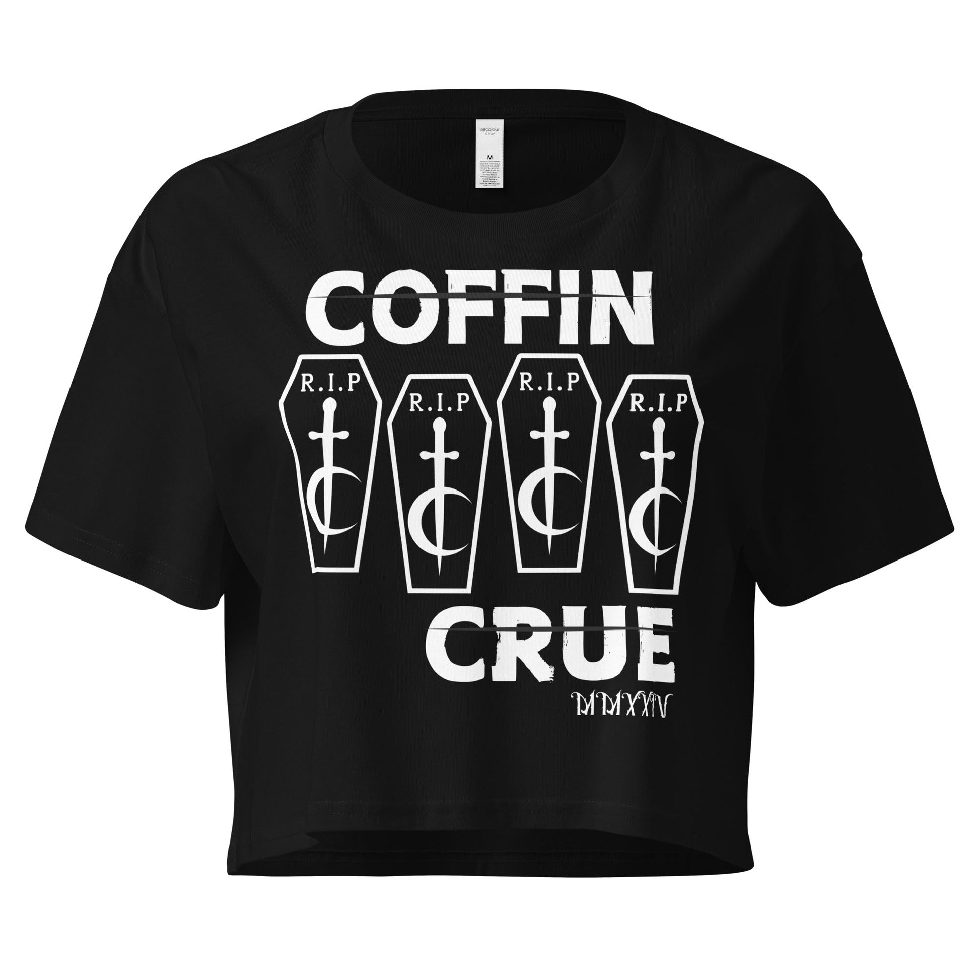 Coffin Crue Relaxed Fit Crop Top  RIP Tattoo Care   