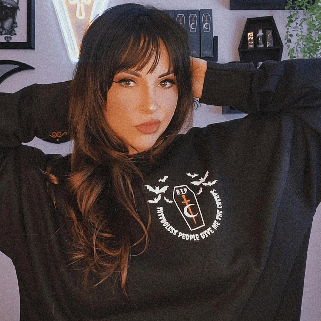 Gives Me The Creeps Unisex Premium Sweatshirt  RIP Tattoo Care   