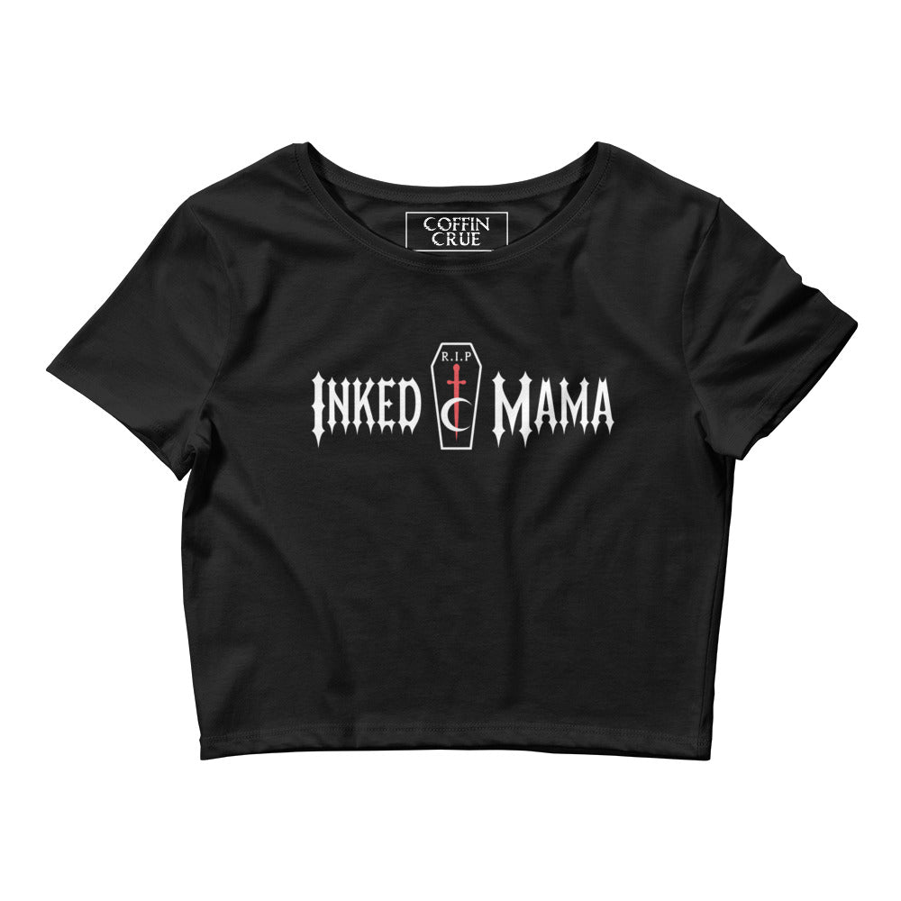 Inked Mama Slim Fit Crop Tee RIP Tattoo Care XS/SM