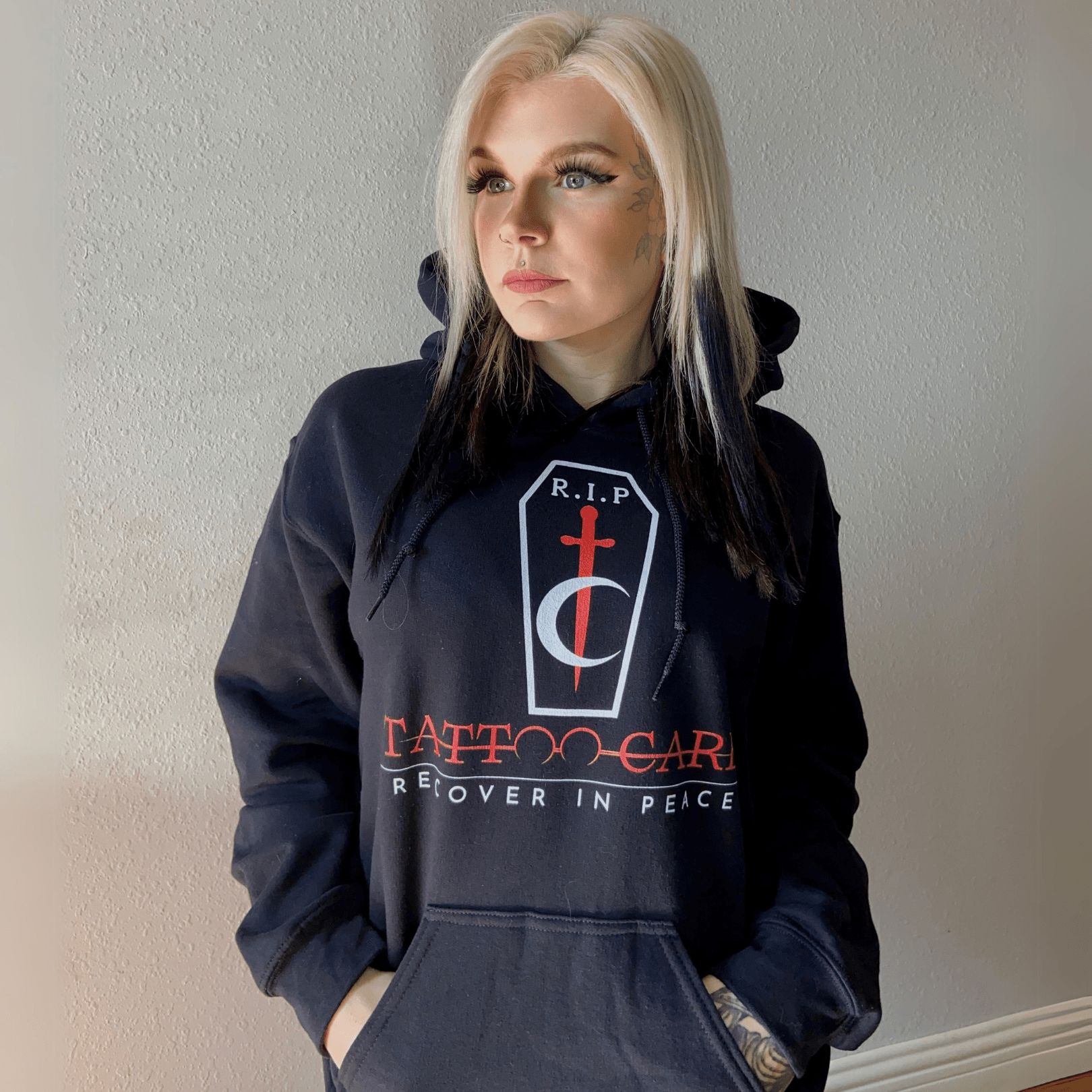 RIP Coffin Unisex Hoodie  RIP Tattoo Care   