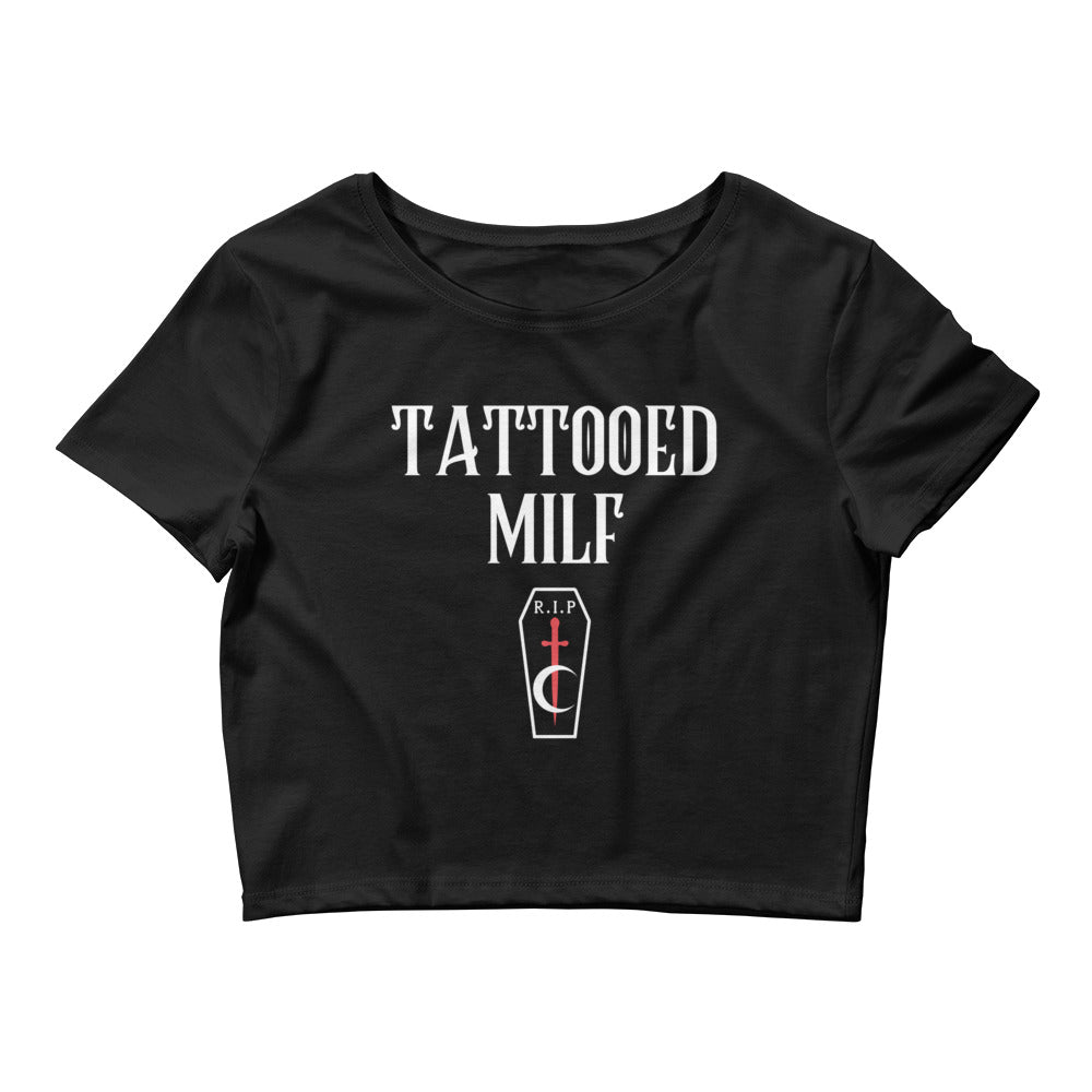 Tattooed Milf Crop Slim Fit Tee  RIP Tattoo Care   