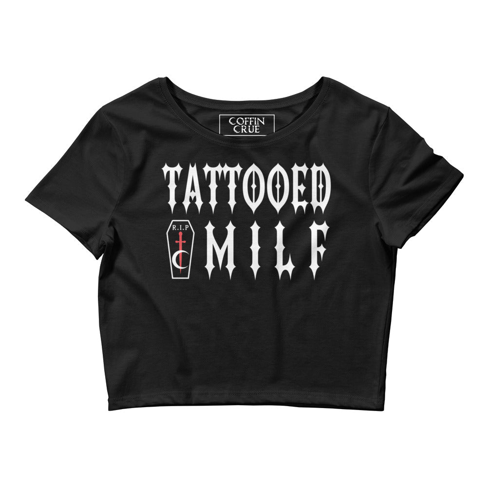 Tattooed Milf V2 Slim Fit Crop RIP Tattoo Care XS/SM